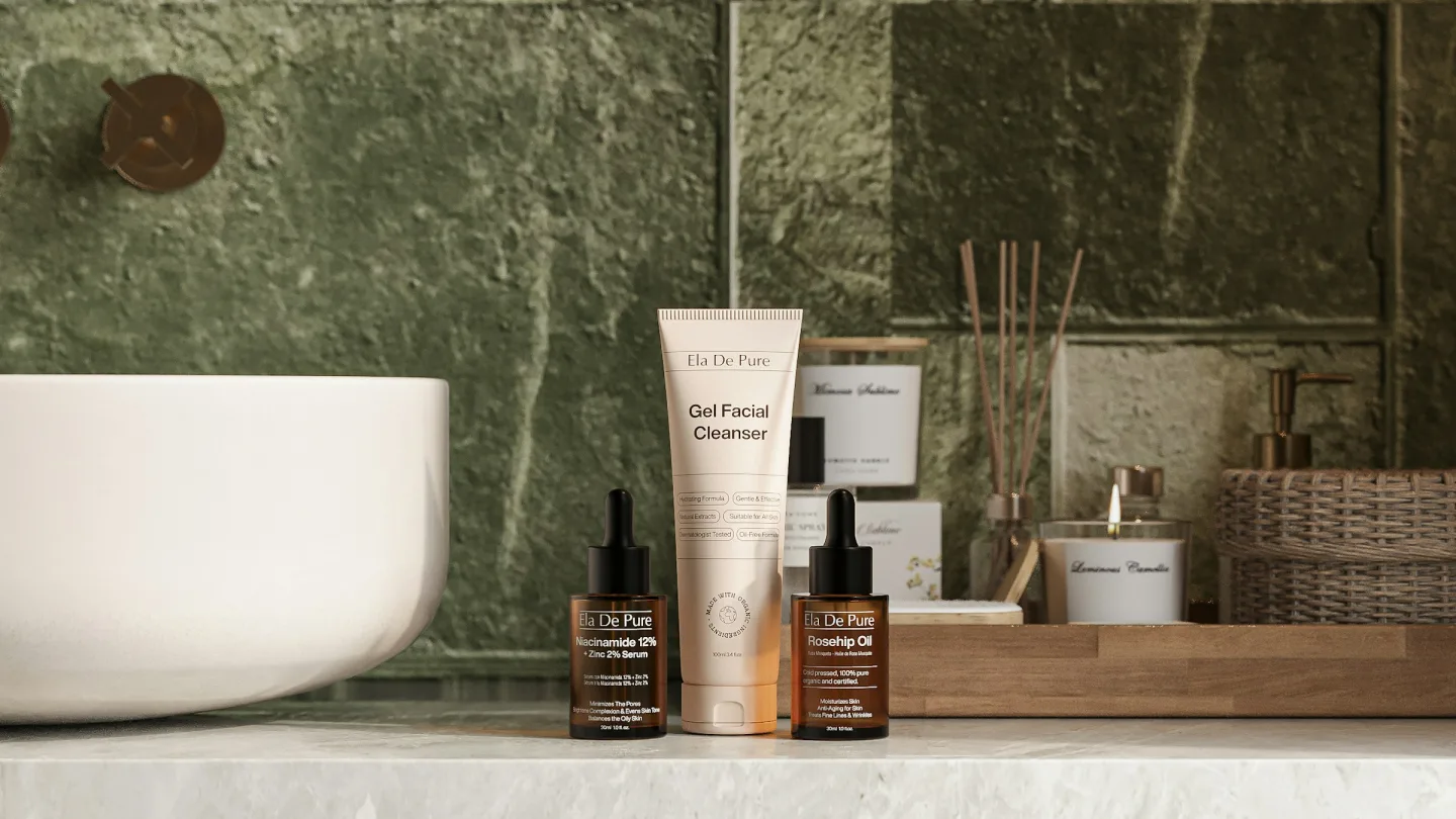 Skincare commerce visual placeholder