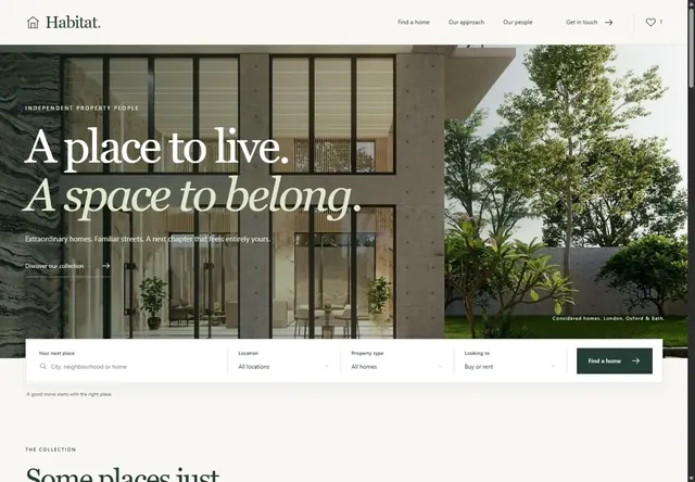 Habitat — exemplu demonstrativ de design